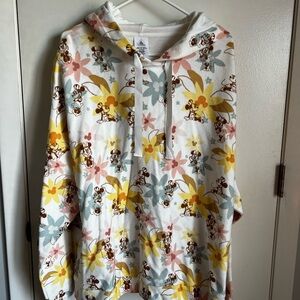 Brand New! Floral Mickey & Minnie Print Hoodie!